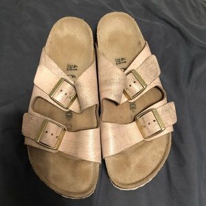 Rose gold Birkenstock’s